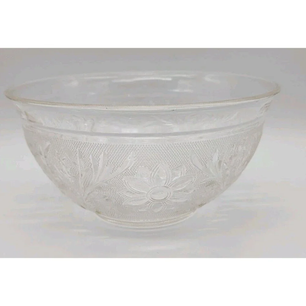 Vtg Anchor Hocking Clear Sandwich Bowl Mixing Serving 9